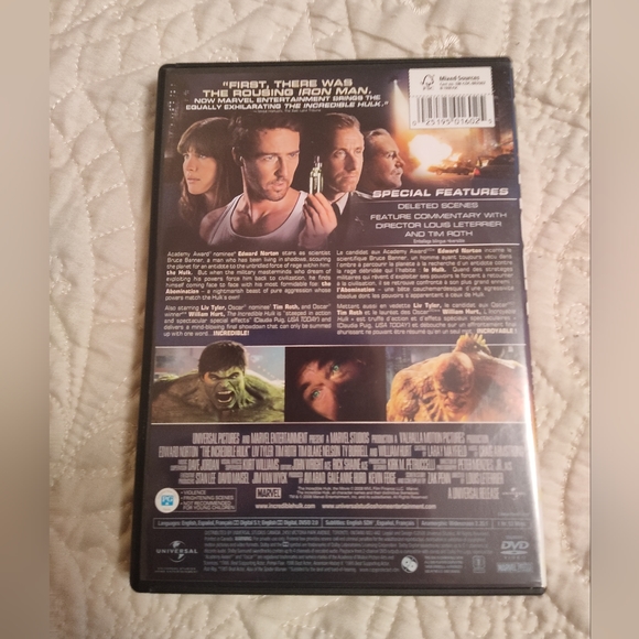 DVD sale...3 for $15...The incredible Hulk movie - Picture 2 of 3